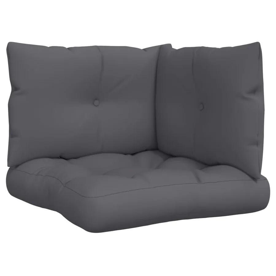 Coussins de palette lot de 3 anthracite tissu - 2