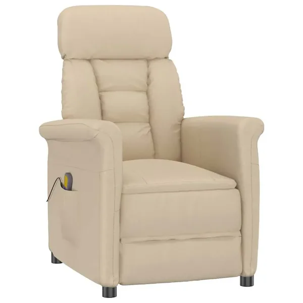 Chaise de massage Crème 96,5 x 70,5 x 95 cm Microfibre