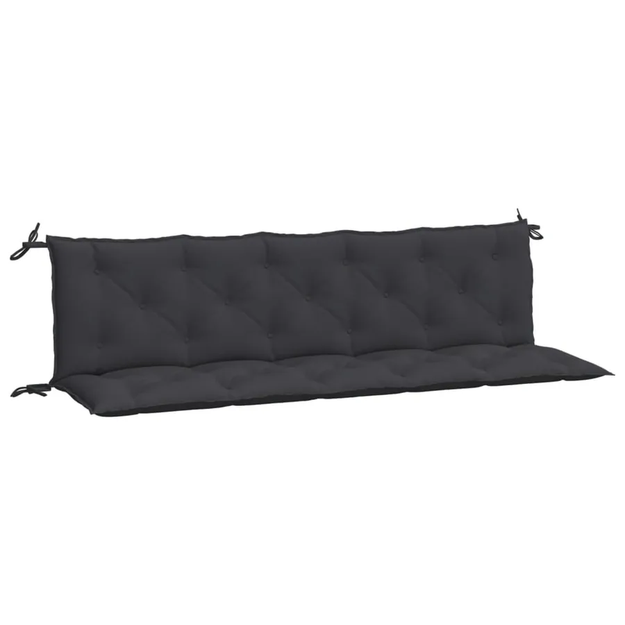 Coussins de banc jardin lot de 2 noir 180x50x7 cm tissu Oxford - 2