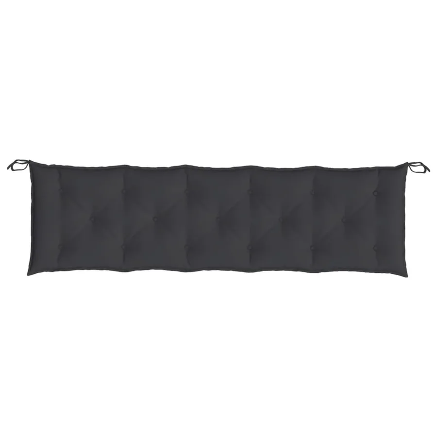 Coussins de banc jardin lot de 2 noir 180x50x7 cm tissu Oxford - 6