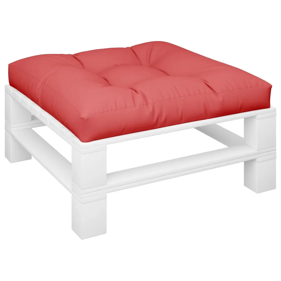 Coussin de palette rouge 70x70x12 cm tissu - 3