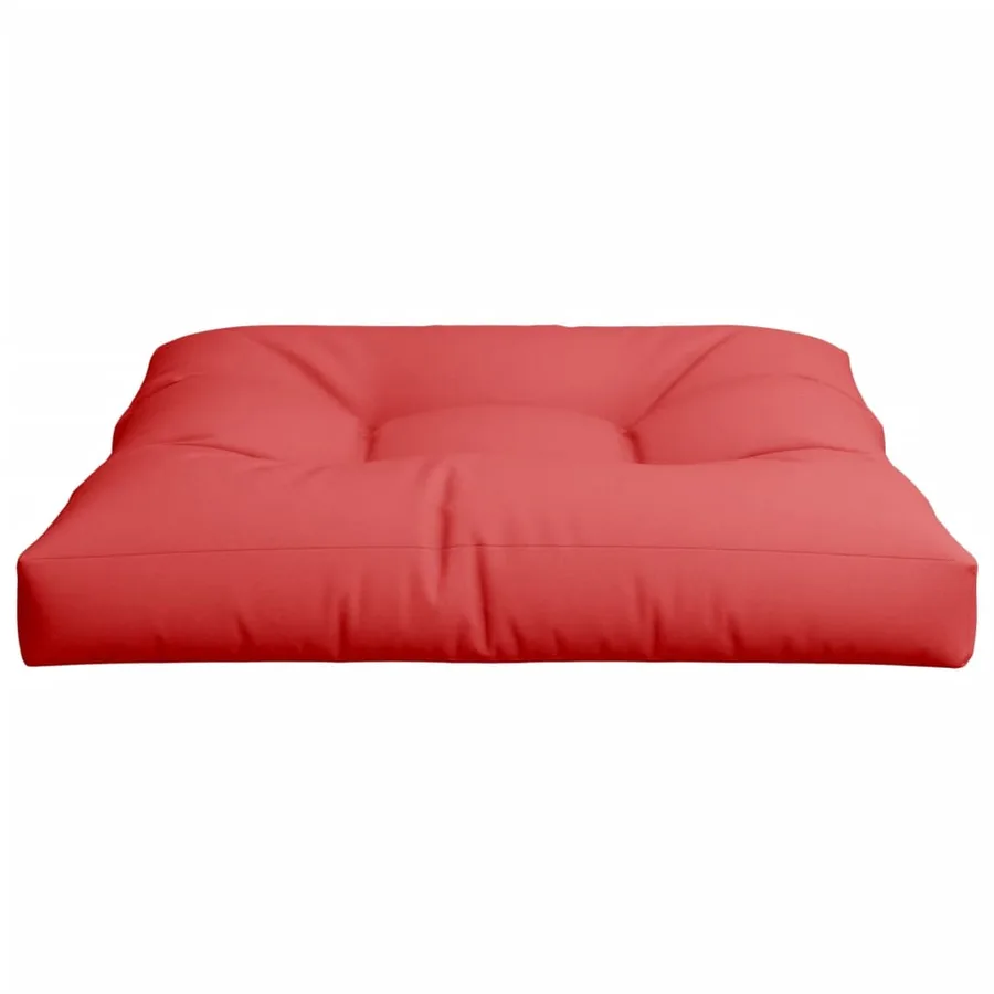 Coussin de palette rouge 70x70x12 cm tissu - 5