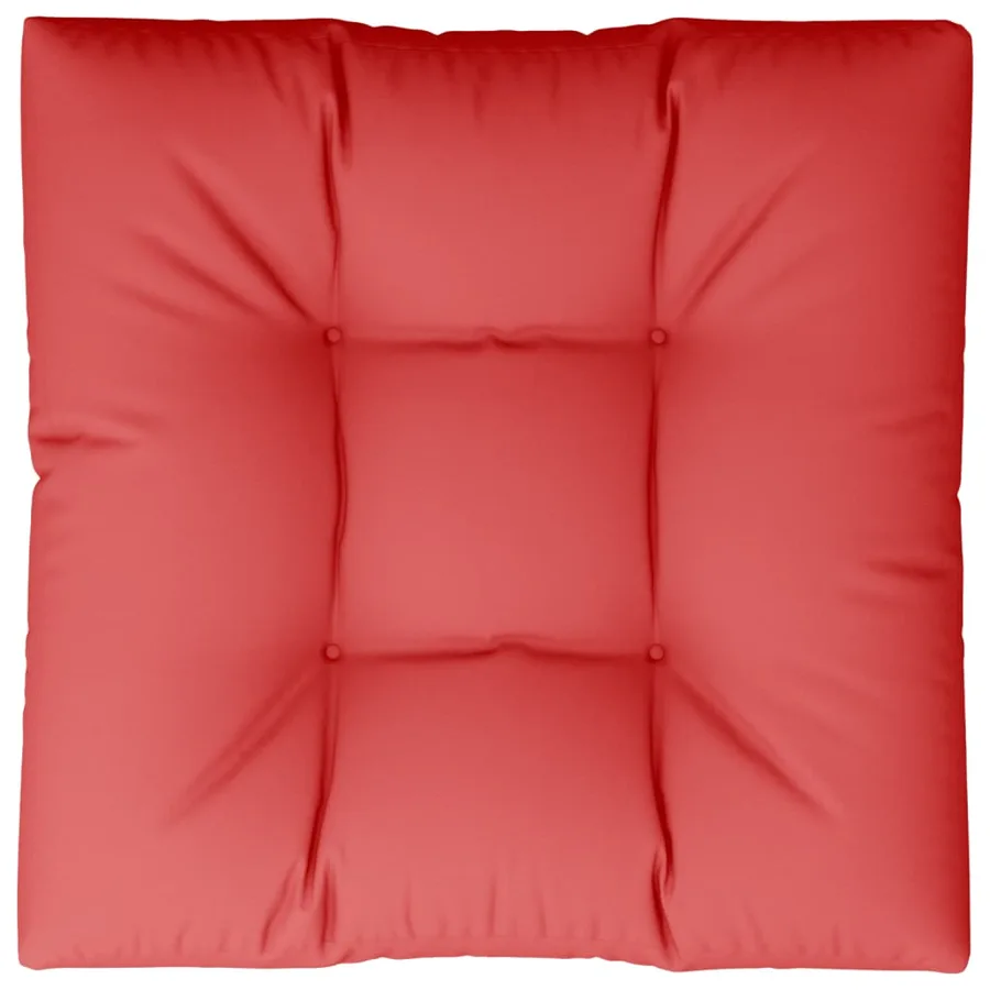 Coussin de palette rouge 70x70x12 cm tissu - 6