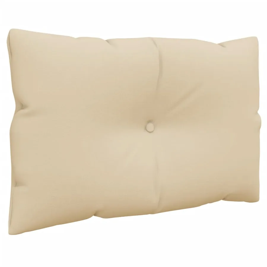 Coussins de palette lot de 2 beige tissu - 4