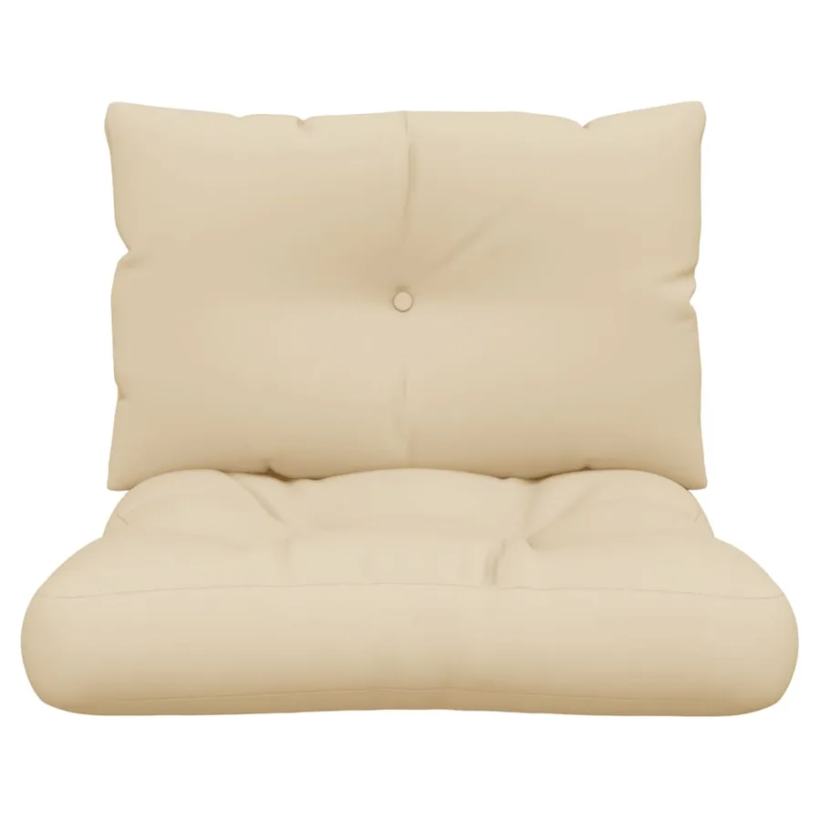 Coussins de palette lot de 2 beige tissu - 5