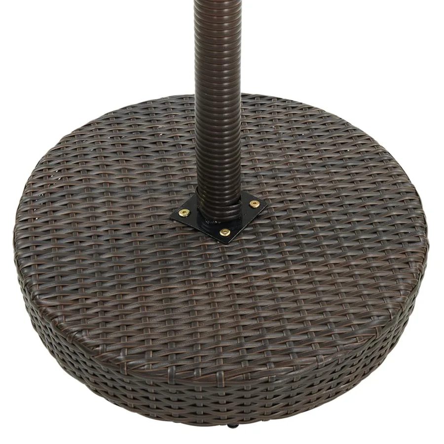 Table de jardin Marron 75,5x106 cm Résine tressée - 3