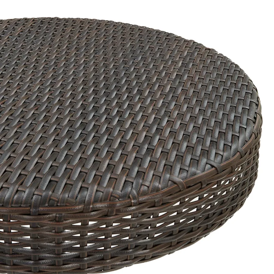 Table de jardin Marron 75,5x106 cm Résine tressée - 4