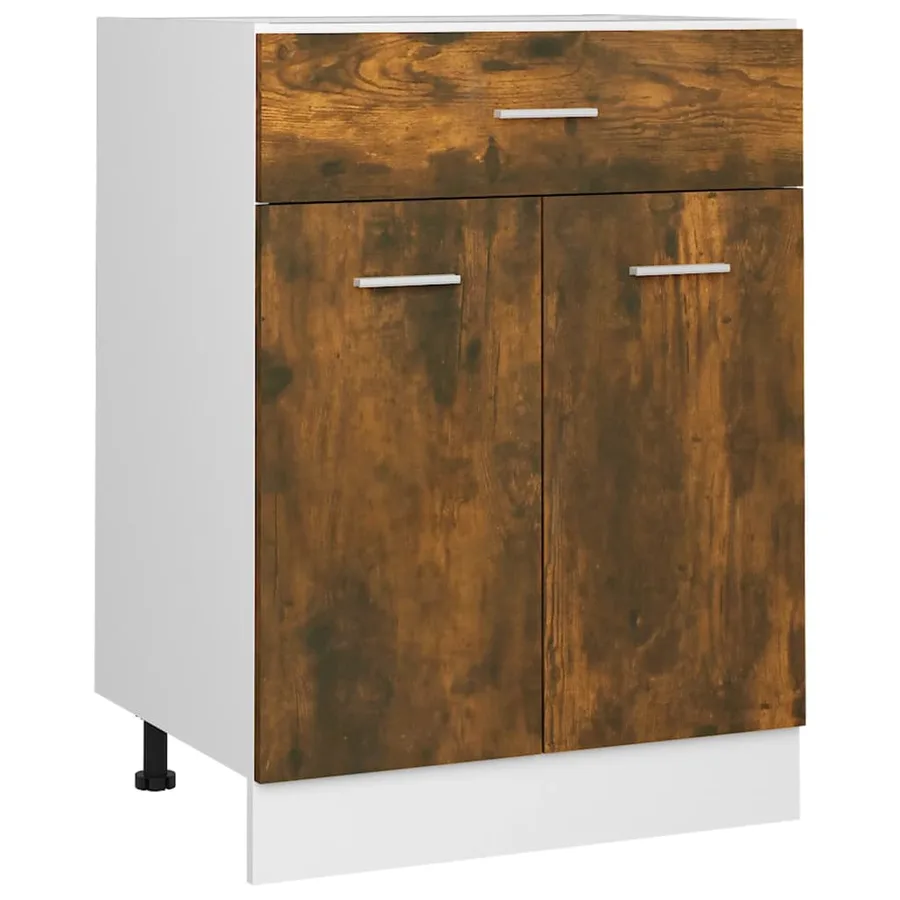 Armoire à tiroirs "Lyon" Chêne fumé 60 x 46 x 81,5 cm Bois d'ingénierie - 2