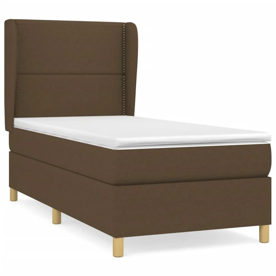 Sommier à lattes de lit avec matelas Marron foncé 90x190 cm - 2