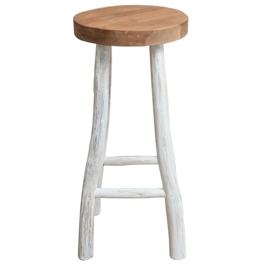 Chaise de bar Bois de teck solide - 2
