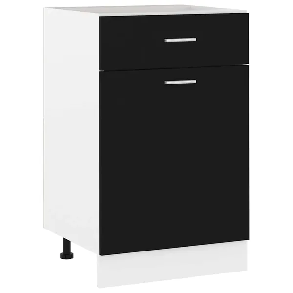 Armoire à tiroirs "Lyon" Noir 50 x 46 x 81,5 cm Bois d'ingénierie