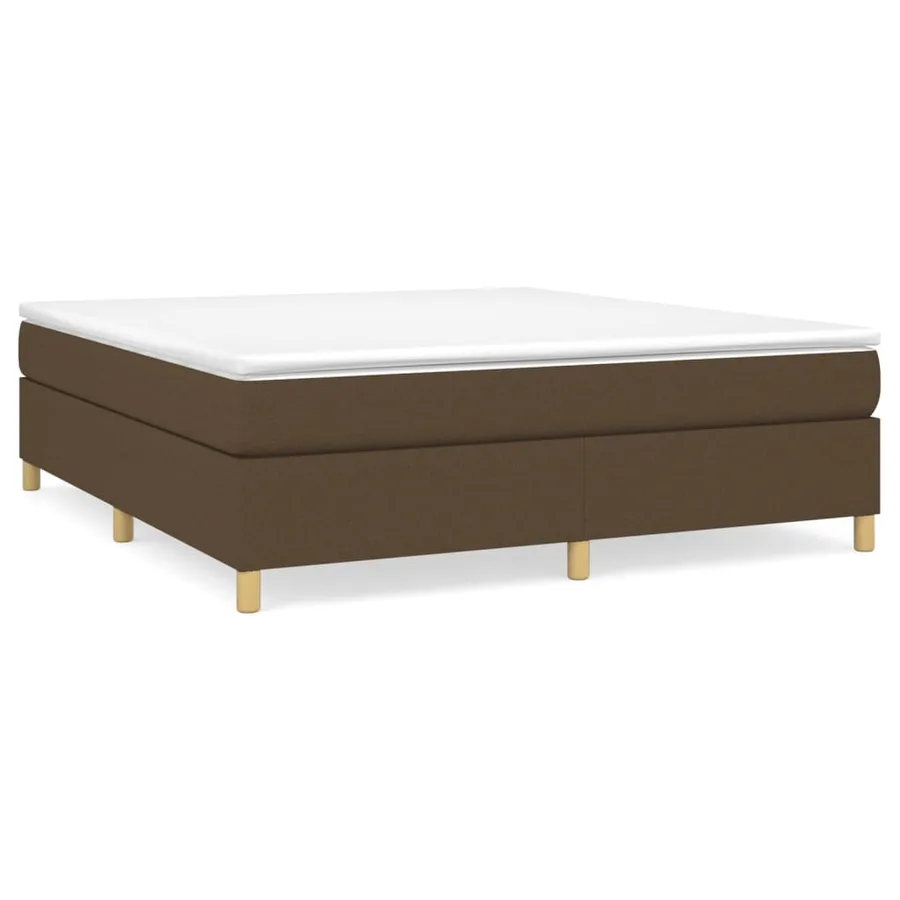 Sommier à lattes de lit avec matelas Marron foncé 160x200 cm - 2