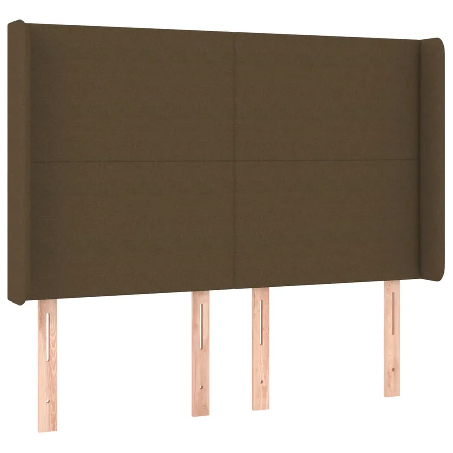 Sommier à lattes de lit matelas et LED Marron foncé 140x200 cm - 7
