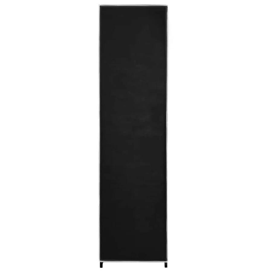 Garde-robe avec 4 compartiments Noir 175x45x170 cm - 6