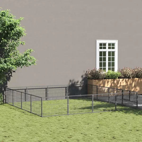 Chenil Argenté 16 m² Acier