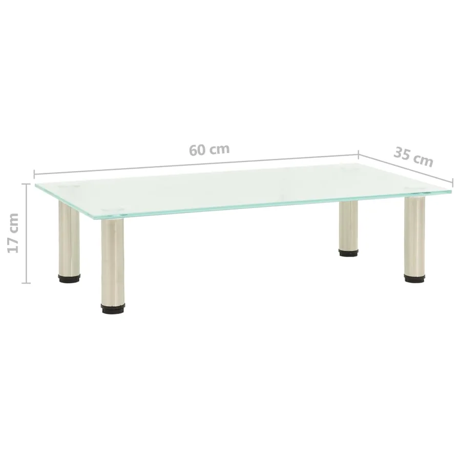 Meuble TV Givré 60x35x17 cm Verre trempé - 5