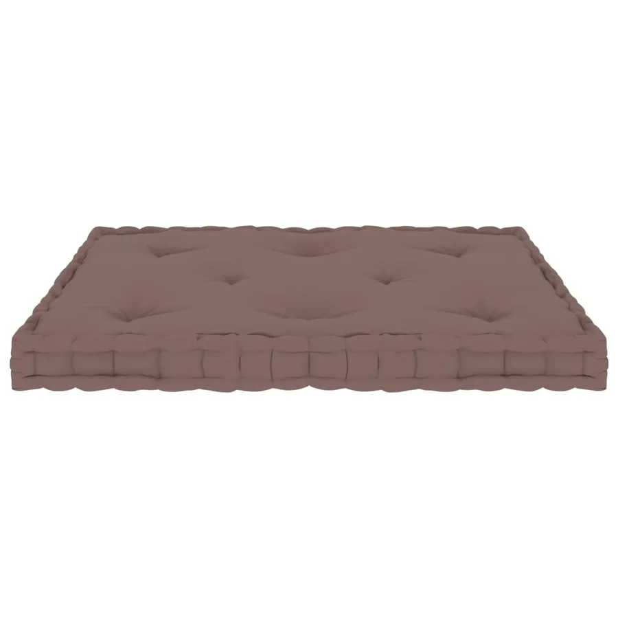 Coussin de plancher de palette Taupe 73x40x7 cm Coton - 4