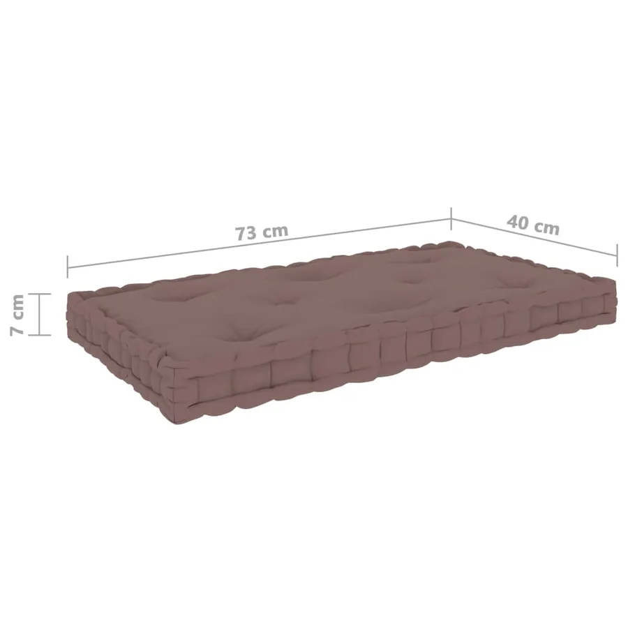 Coussin de plancher de palette Taupe 73x40x7 cm Coton - 6