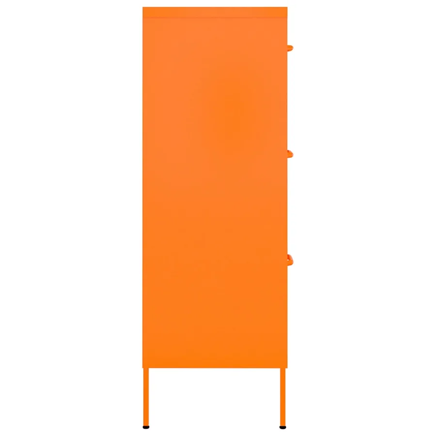Armoire à tiroirs Orange 80x35x101,5 cm Acier - 4