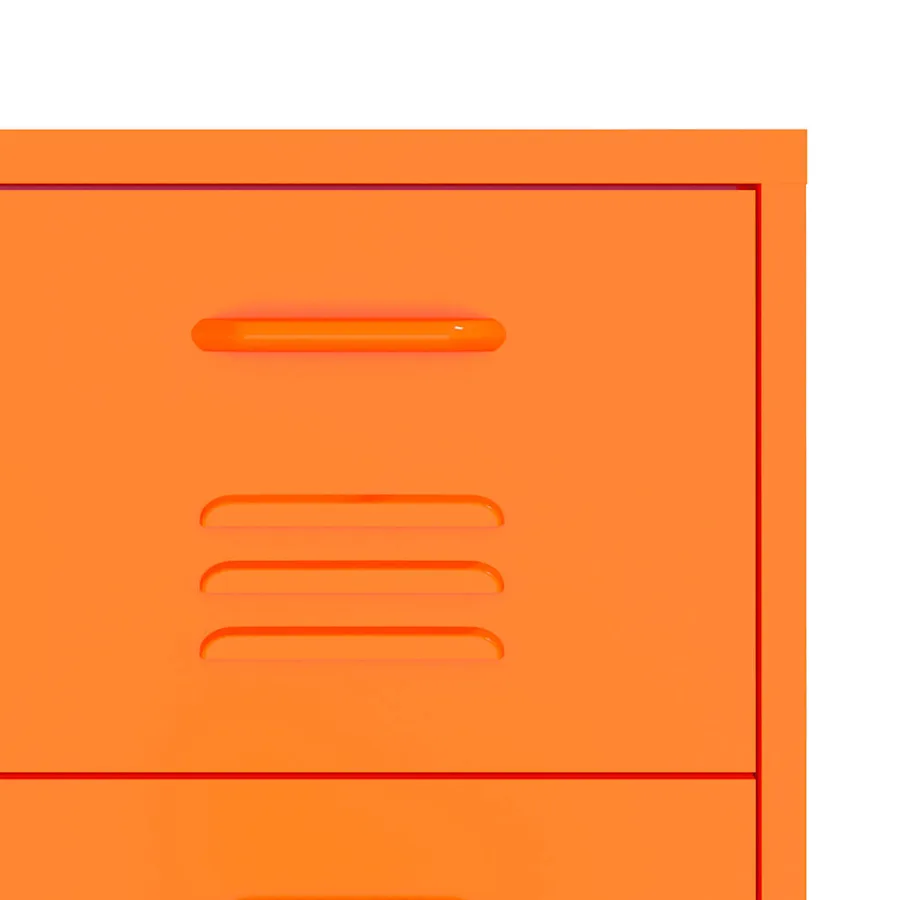 Armoire à tiroirs Orange 80x35x101,5 cm Acier - 7
