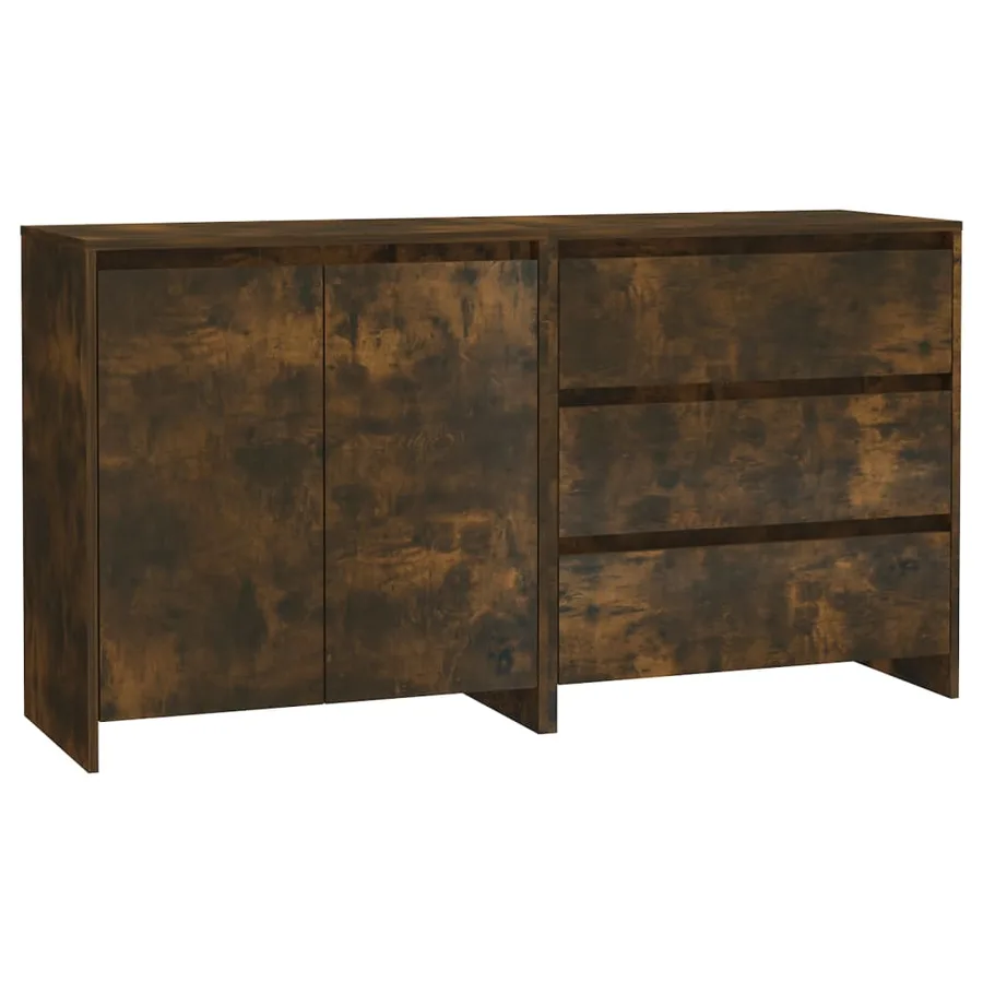 Buffets 2 pcs Chêne fumé Bois d'ingénierie - 2