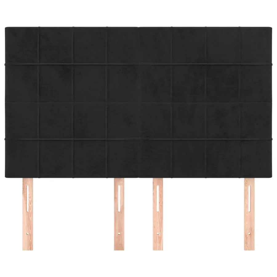 Tête de lit Noir 144x5x118/128 cm Velours - 3