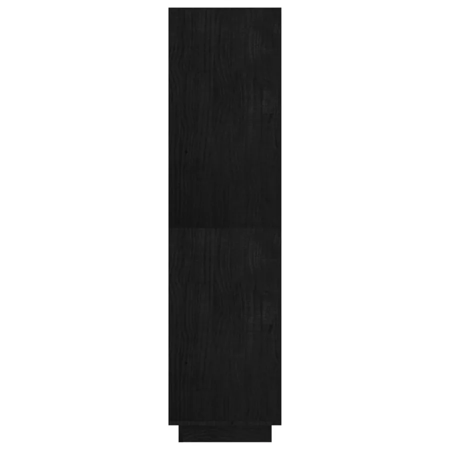 Bibliothèque/Séparateur de pièce Noir 80x35x135 cm Pin massif - 6