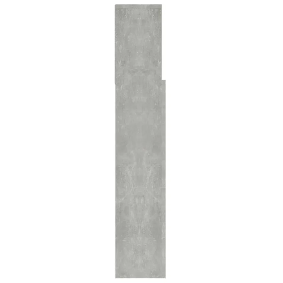 Armoire de tête de lit Gris béton 100x19x103,5 cm - 5