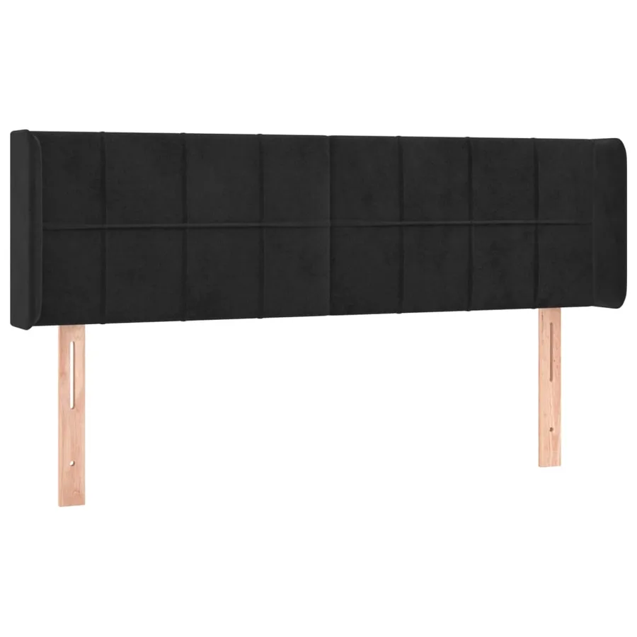 Tête de lit à LED Noir 147x16x78/88 cm Velours - 3