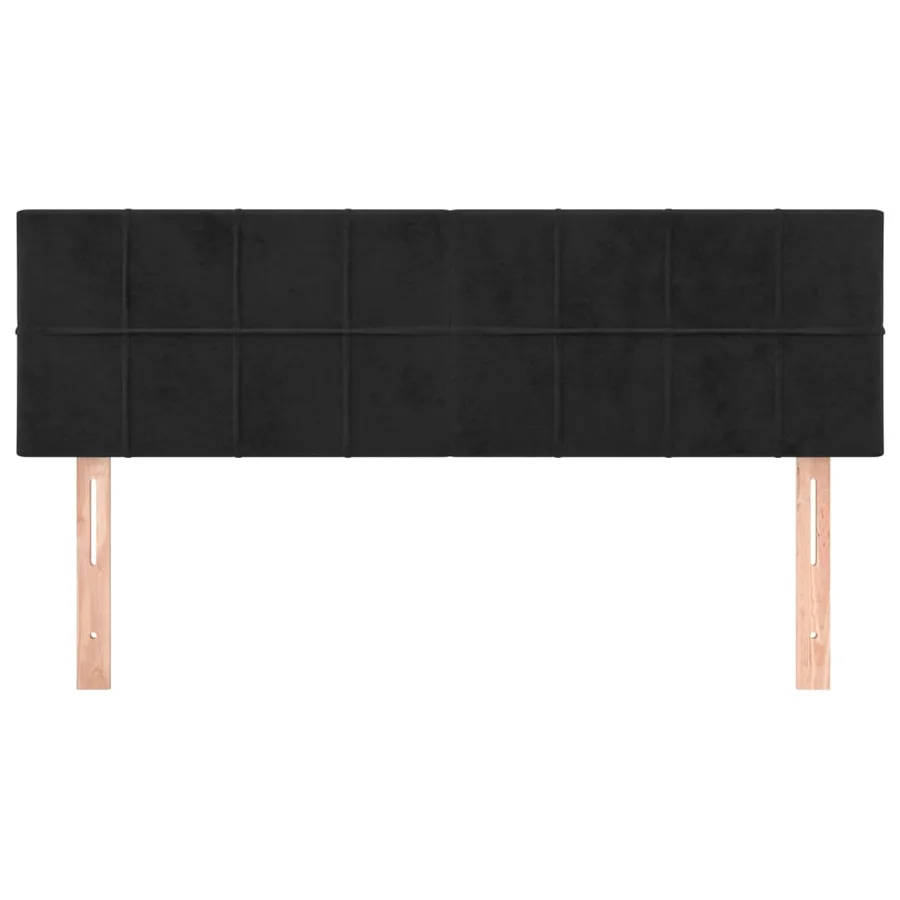 Têtes de lit Noir 144 x 5 x 78/88 cm Velours - 3