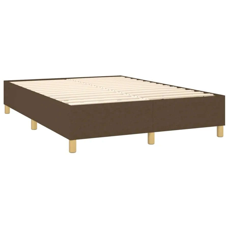 Sommier à lattes de lit avec matelas Marron foncé 140x200 cm - 4