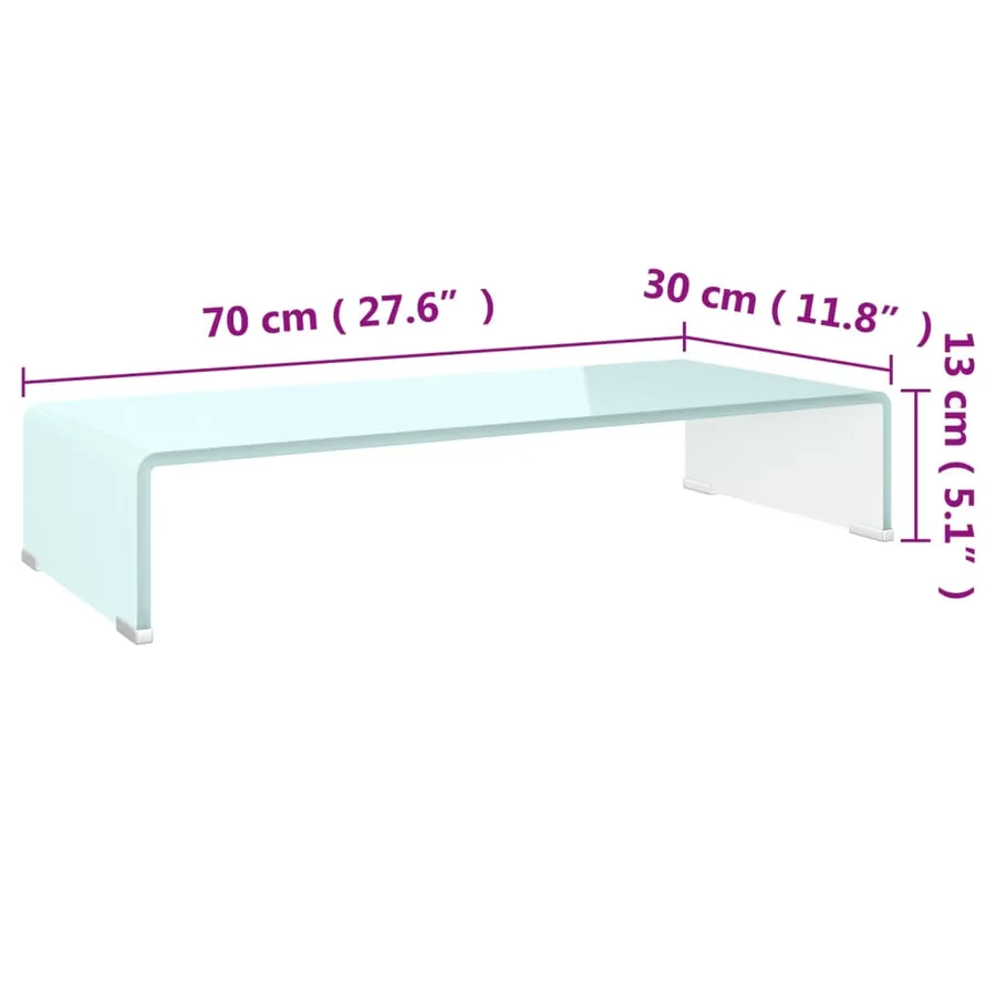 Meuble TV/Support pour moniteur 70x30x13 cm verre vert - 6