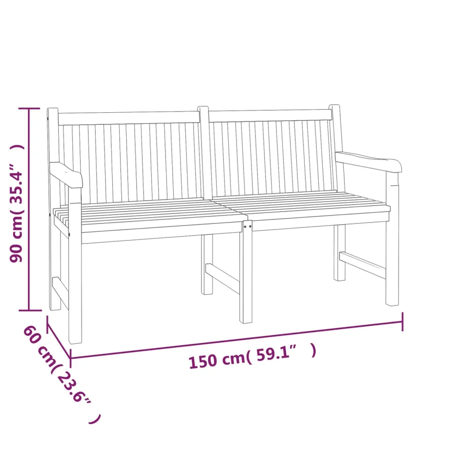 Ensemble à manger de jardin 5pcs Bois de teck massif - 10