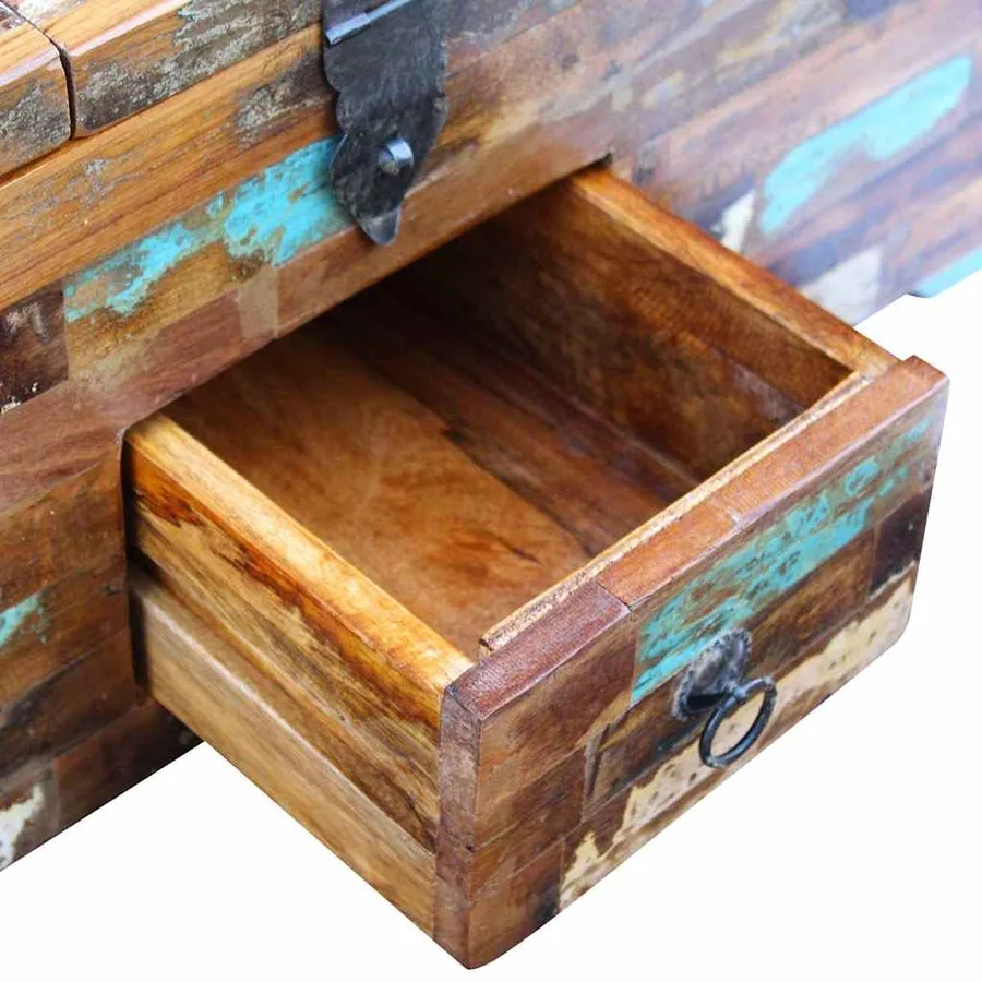Coffre table basse Bois de récupération massif 80x40x35 cm - 10