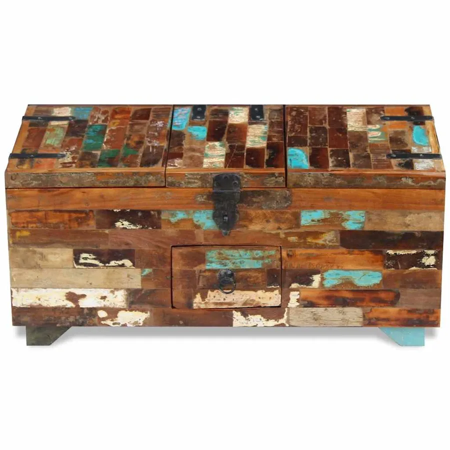 Coffre table basse Bois de récupération massif 80x40x35 cm - 8