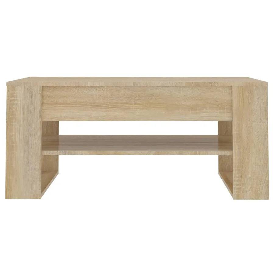 Table basse chêne sonoma 102x55x45 cm bois d'ingénierie - 3