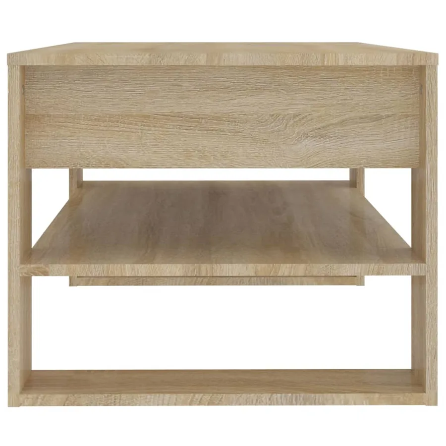 Table basse chêne sonoma 102x55x45 cm bois d'ingénierie - 4
