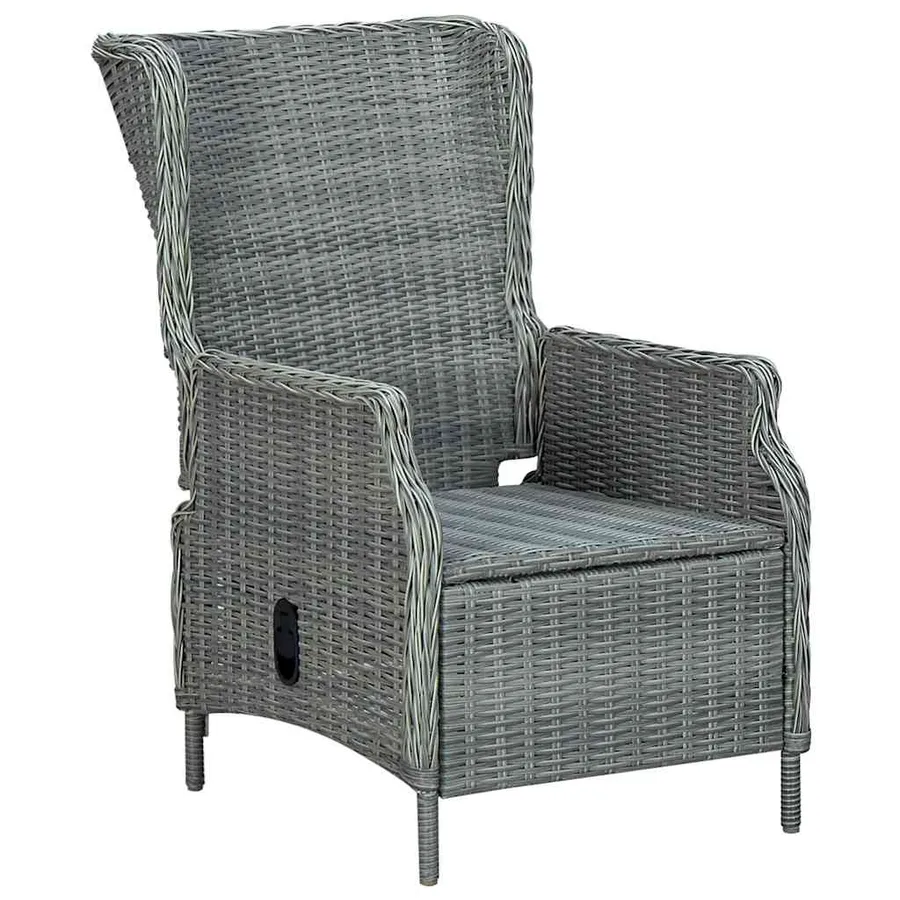 Ensemble à manger de jardin 9 pcs Gris clair - 4