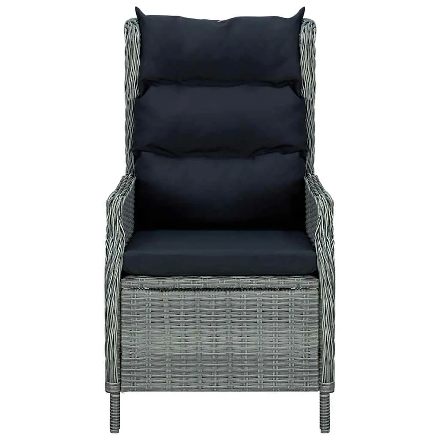 Ensemble à manger de jardin 9 pcs Gris clair - 5