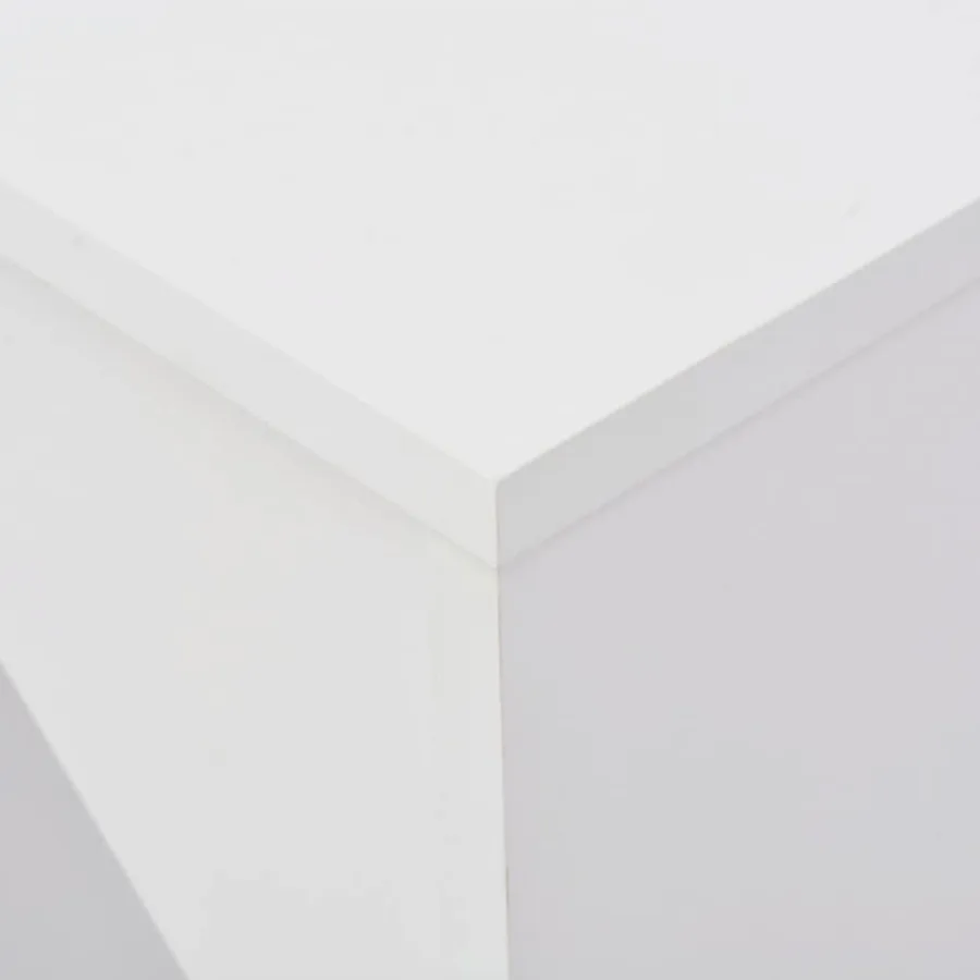 Table de bar avec tablette amovible Blanc 138x39x110 cm - 5