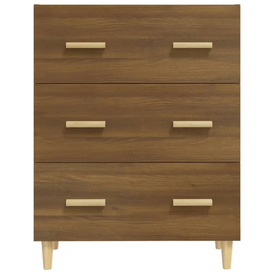 Buffet Chêne marron 70x34x90 cm Bois d'ingénierie - 3
