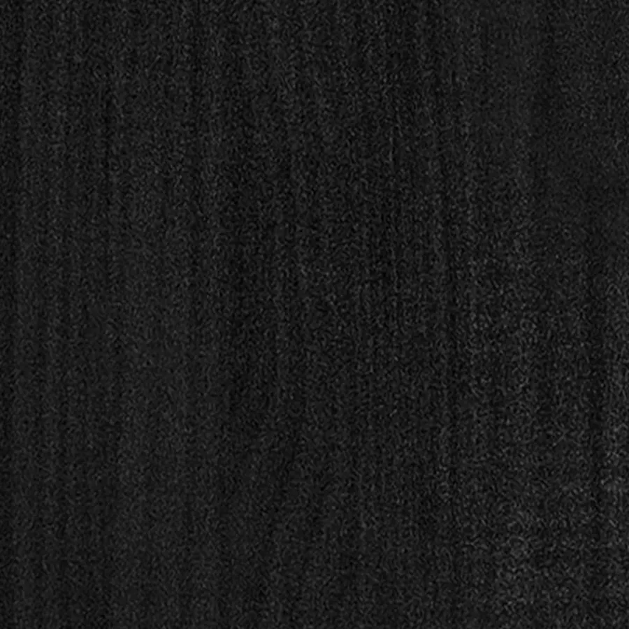 Cadre de lit sans matelas noir 140x190 cm bois de pin massif - 5