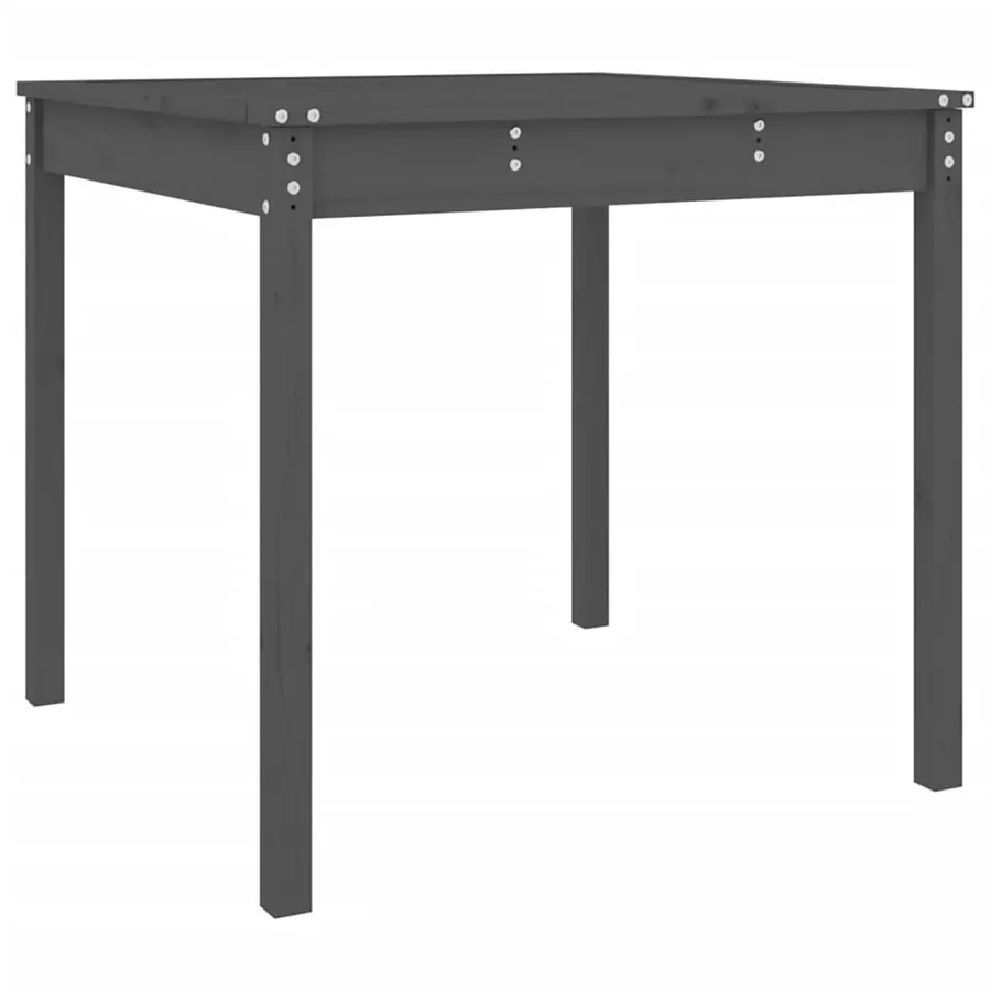 Table de jardin gris 82,5x82,5x76 cm bois massif de pin - 2