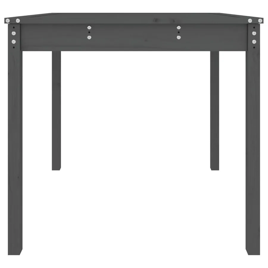 Table de jardin gris 82,5x82,5x76 cm bois massif de pin - 5