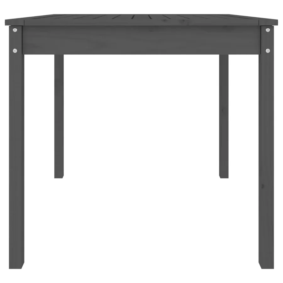 Table de jardin gris 82,5x82,5x76 cm bois massif de pin - 6
