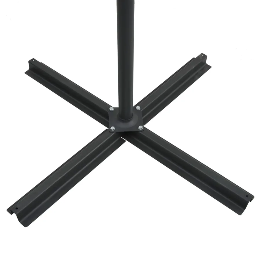 Parasol de jardin en porte-à-faux lumières LED et mât en acier - 8