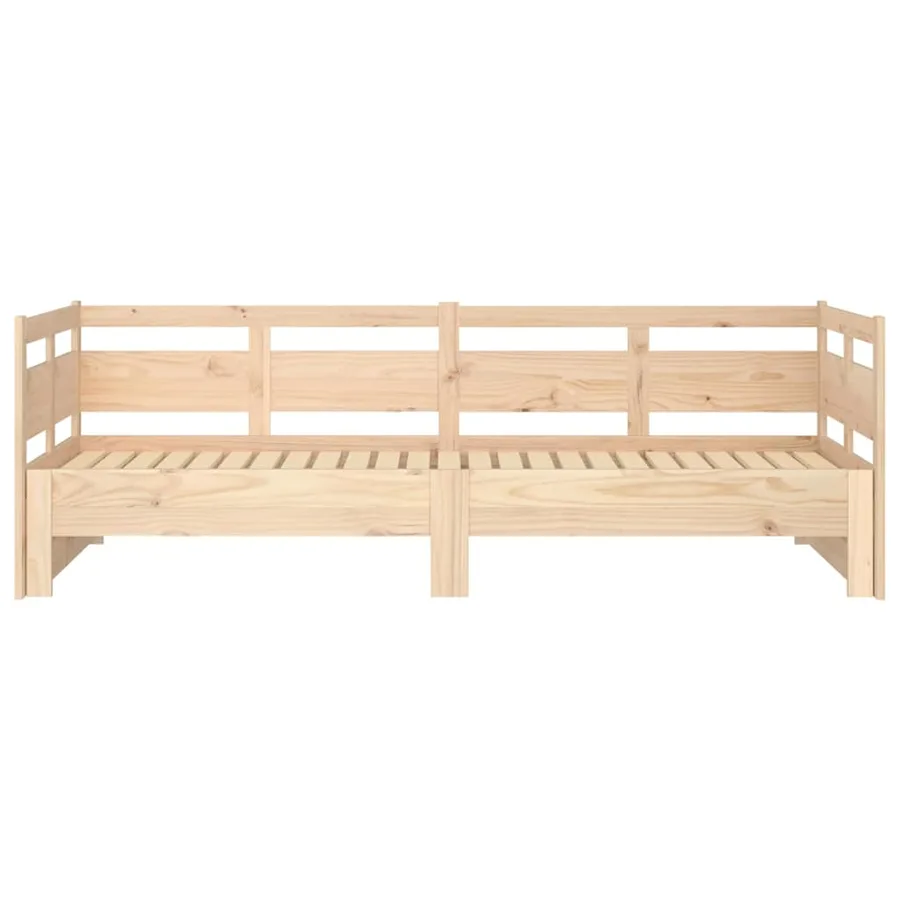 Lit coulissant sans matelas bois de pin massif 2x(90x190) cm - 7