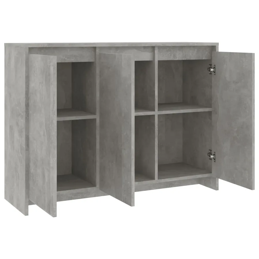 Buffet Gris béton 102x33x75 cm Bois d'ingénierie - 5