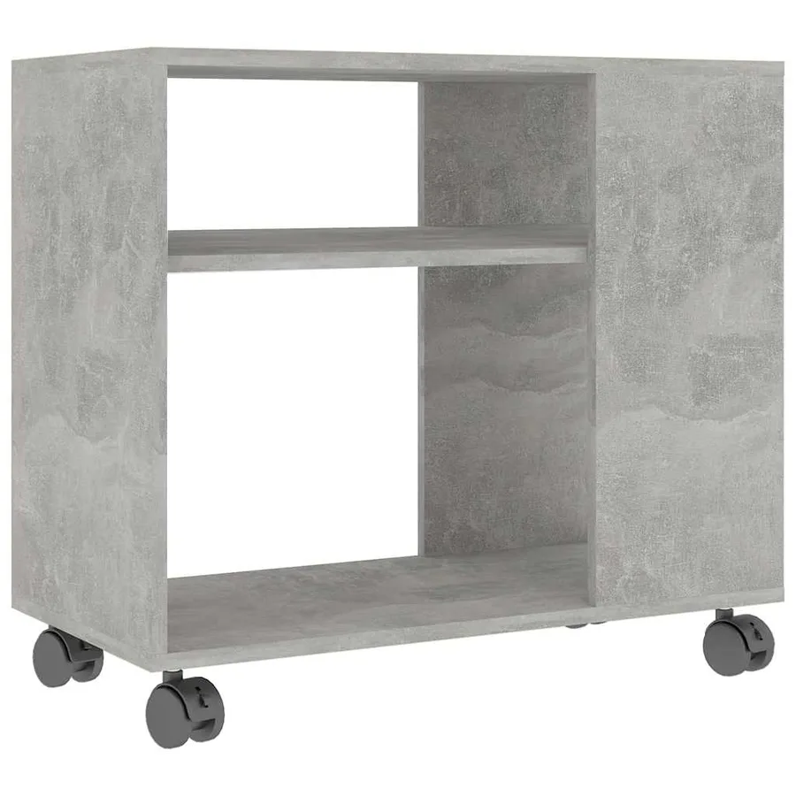 Table d'appoint Gris béton 70x35x55 cm Bois d'ingénierie - 2