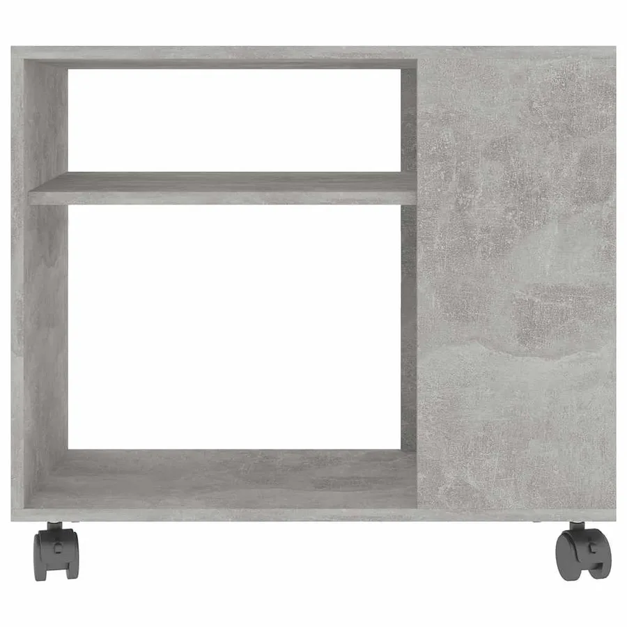 Table d'appoint Gris béton 70x35x55 cm Bois d'ingénierie - 4